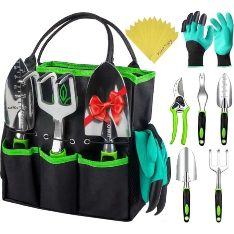Outils de jardinage robustes - Coffret de 22 outils de jardinage, idéal comme cadeau pour femmes, hommes, mamans et papas - Ensemble d'outils de jardinage durables et ergonomiques12.44 x 3.39 x 3.15 i (1/4)