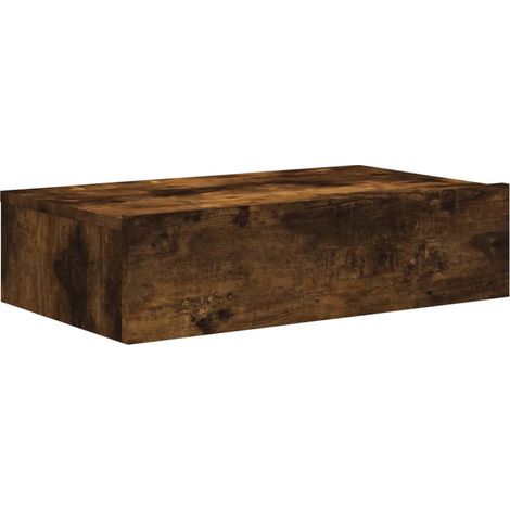 Mobile TV multimediale scaffale per televisione televisione buffet sala da pranzo soggiorno camera da letto con illuminazione a LED rovere affumicato 60 x 35 x 15,5 cm marrone 020026955
