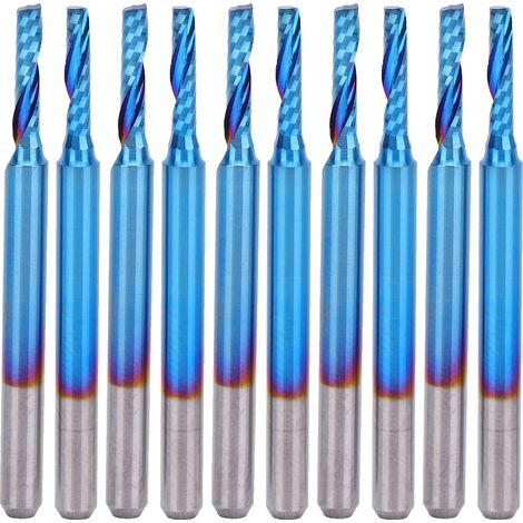 Schaftfräser mit blau beschichtetem Hartmetallschaft, 3,175 mm x 15 mm Kugelfräser für die industrielle Bearbeitung