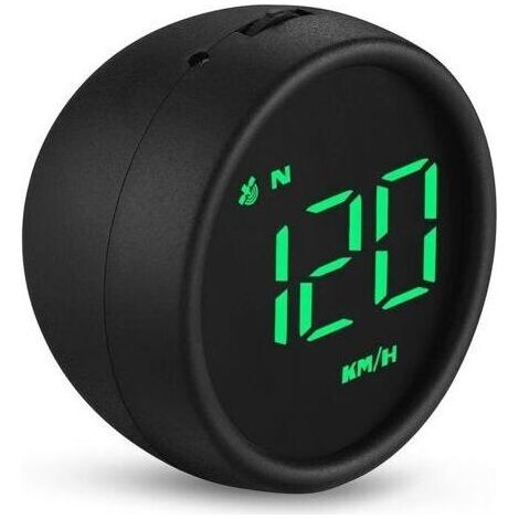 Universel Numérique Compteur De Vitesse GPS, avertissement de survitesse, mesure du kilometrage, rappel de conduite de fatigue pour tous les vehicules(Noir) (1/5)