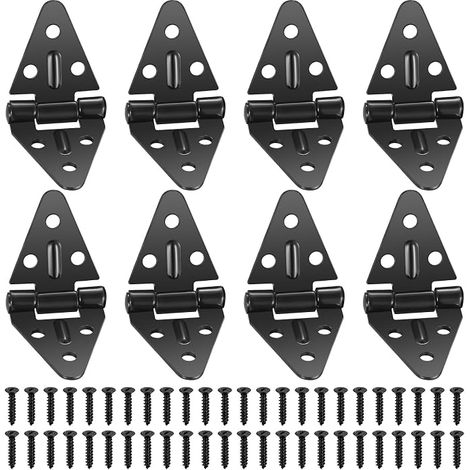 8 Pièces Charnières Pliantes, Charnière 180 Degrés Noire, Charnière de Meuble, pour Armoire, Penderie, Boîte en Bois, Table Pliante, Charnières pour Portes de Jardin. (1/5)