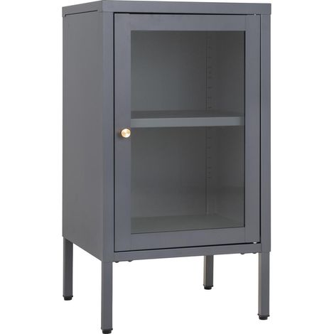 Dalby Vitrinenschrank 1 Glastür grau.