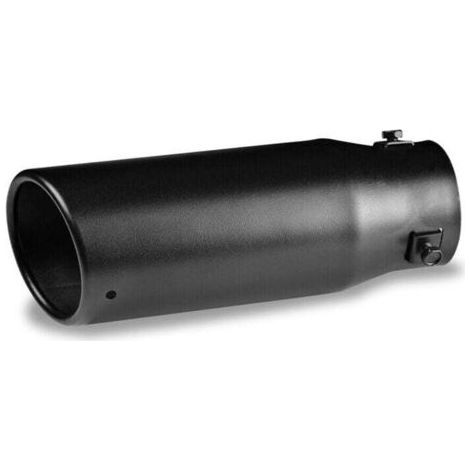 Tuyau de pointe de silencieux de gorge d'échappement de l'acier inoxydable 63mm de voiture noire réglable (1/5)