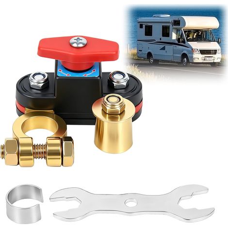 12 V 24 V Pure Copper Circuit Breaker for Car 180° Rotary Battery Stop Circuit Breaker ON-OFF Boat Truck Motorcycle Tractor Camping Car RV (1/5)