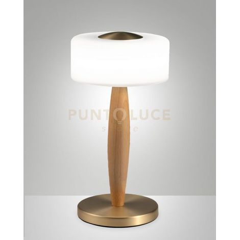 Elea Tavolo Ottone Satinato Fabas Collezione ELEA Stile Moderno Luce Calda 1 Luce
