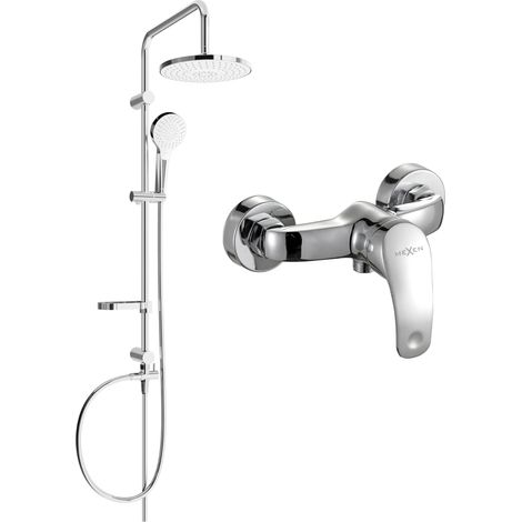Mexen Erik set doccia esterno con soffione e rubinetto doccia Fabia, cromo - 746540205-00 (1/3)