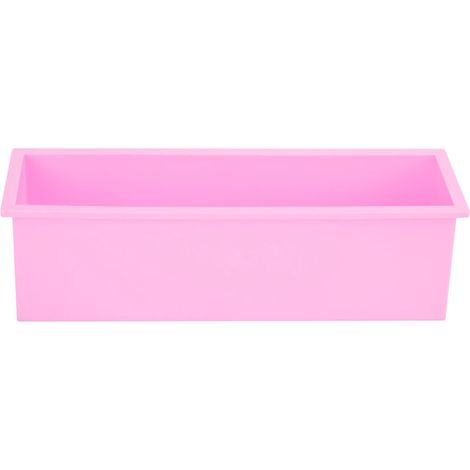 Fdit Moule de Savon en Silicone 1200 Ml Moule de Bricolage Boîte de Moule DIY Outil pour le Savon de Bricolage avec Conception Non Stick pour le Lave-vaisselle à -ondes de Four -40 à (PINK) (1/5)