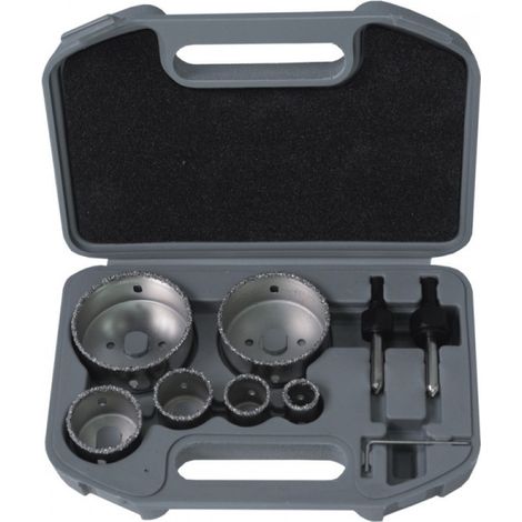 Coffret de forets DEDRA 6x + 2 pilotes - 22-73 mm (1/2)
