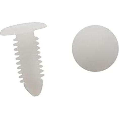 A Plastique Rivets 8 x 6.5mm Plastique Blanc (Ensemble de 20) (1/4)