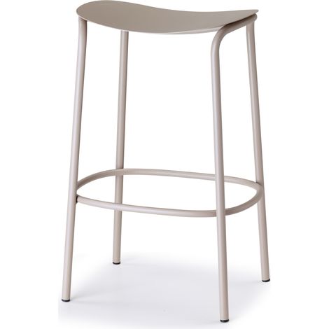 Tabouret design, Tabouret design indoor / outdoor Trick - 75 cm Taupe en Metal, Scab design
