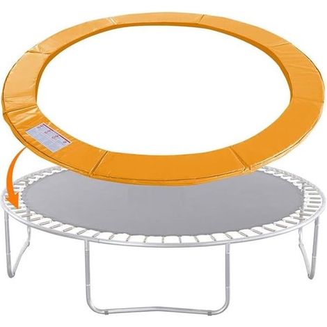 Schutzpolster,Trampolin-Randabdeckung,Trampolin-Randschutz 183 cm Durchmesser,Sicherheitspolster,Orange (1/2)