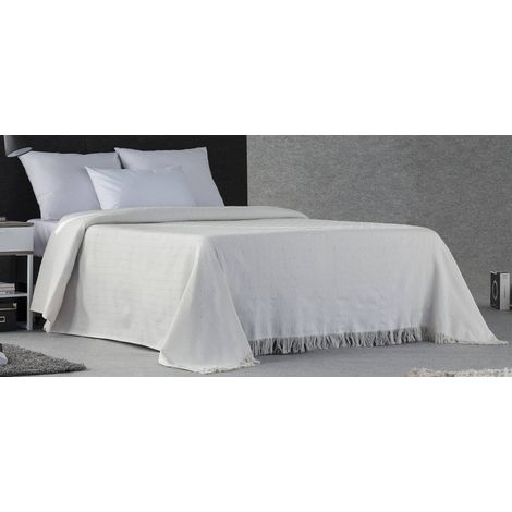 Couette de canapé Polyvalente, Couvre-lit, Couverture Foulard, Plaid pour lit, Housse de canapé, Pratique et Doux Confortable. Coton Polyester. 170 x 240 cm. Couleur Ecru (1/4)