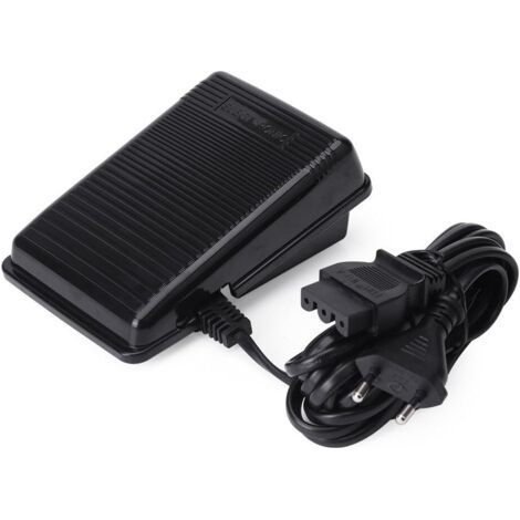 Foot Control Home Sewing Machine, Electric Sewing Machine Foot Pedal with Cord Universal Variable Speed Controller (Black)(EU Plug) (1/4)