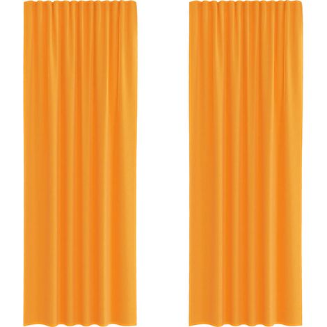 Maison Exclusive - Voile Vorhänge mit Stangentaschen 2 Stk. Orang