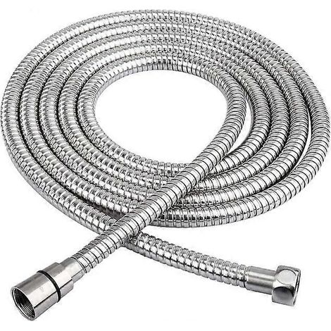 Flexible de douche en acier inoxydable extra long, flexible de remplacement pour douchette à main. (1/5)