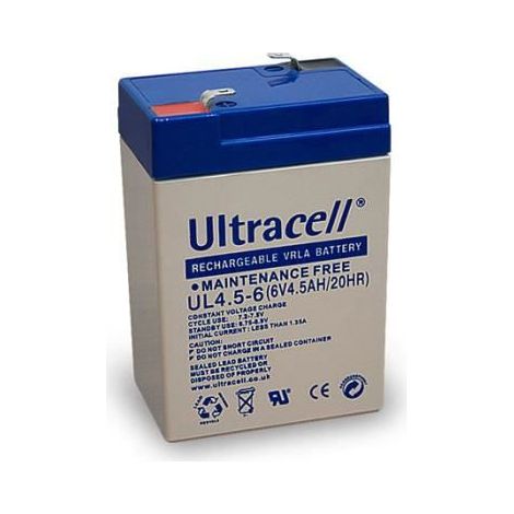 Batterie Plomb Acide - Ultracell UL4.5-6 - 6 V 4,5 Ah