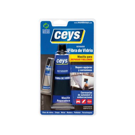 Stucco riparatore Ceys fibre de verre 75ml due componenti rapido