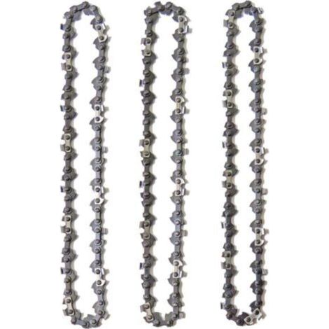 Set of 3 Chainsaw Chains for 14" (35 cm) Guide Bar, 52 Drive Links, Low Kickback, Compatible with Husqvarna, McCulloch, Bosch, Ferrex, Primaster and other TRIMEC (1/4)