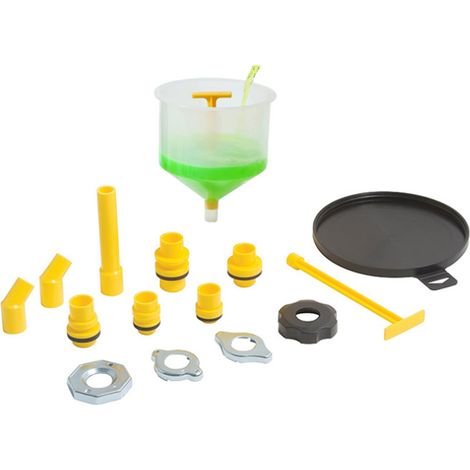 GARRYFIZH Jeu d'entonnoirs de remplissage de liquide de refroidissement 15 pcs,Kit de Remplissage Universel de Liquide de Refroidissement Longue Durée, Anti-déversement pour Voitures (1/5)