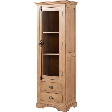 Vitrine Manguier 65x45x190 huilé beige TOULOUSE 02 (1/3)
