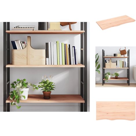 Wandregale - Living Wandregal 100x50x2 cm Massivholz Eiche Unbehandelt (1/5)