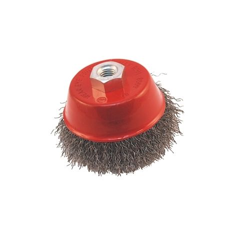 SPAZZOLA A TAZZA mm.75 FILI ONDULATI M14