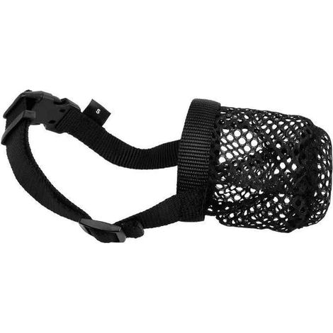 1 muselière pour chien, en maille souple, réglable, anti-morsure et anti-léchage, pour chiens de petite à grande taille (1/5)