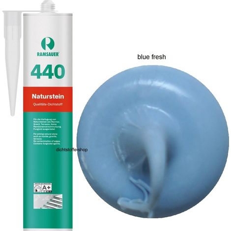 Ramsauer 440 Naturstein Silikon Fugen Dichtstoff 310ml Kartusche blue fresh