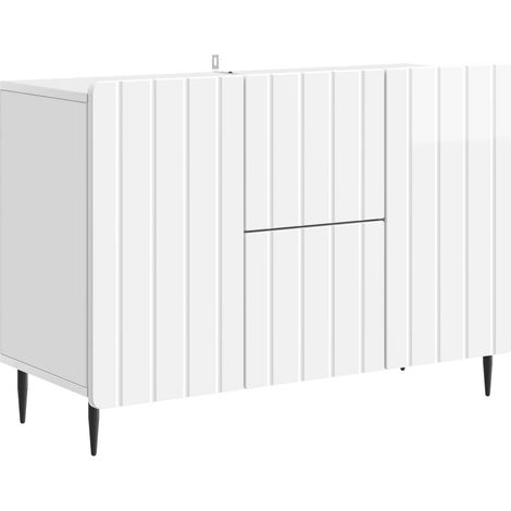 Credenza Bianco Lucido 89 x 34,5 x 62 cm Legno ingegnerizzato vidaXL
