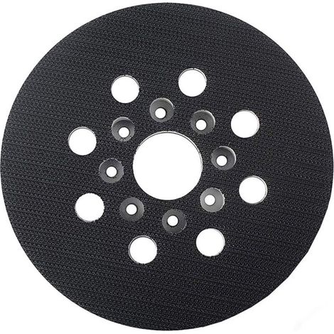 Plateau de ponçage 125 mm à 8 trous – Compatible Bosch GEX 1251 AE, PEX 220 A, PEX 220 AE, Skil 7402/7490 – Caoutchouc dur pour ponçage efficace (1/5)