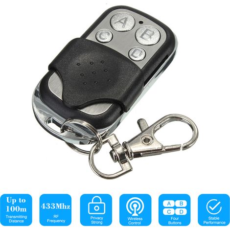 Télécommande 433 MHz à 4 boutons avec fonction de clonage et de duplication pour ouvre-porte de garage électrique. (1/5)