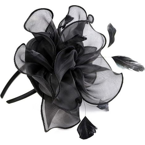 Tocado, hecho a mano, plumas, red, pinza para el cabello, boda, cóctel (1/5)