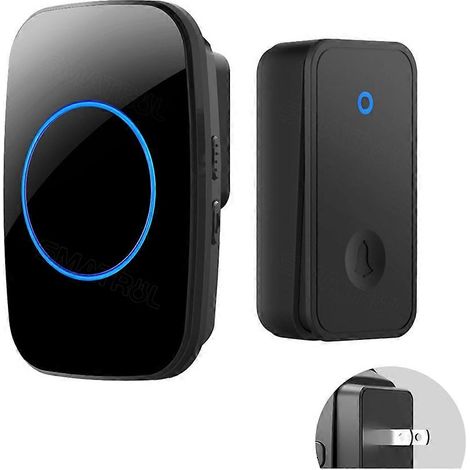 Selbstversorgende, wasserdichte, batterielose drahtlose Türklingel für Kinder und ältere Menschen, US-Stecker. (1/5)