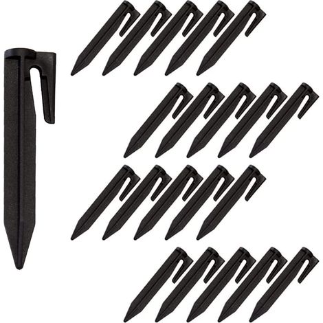 Lot de 25 piquets de fixation pour câbles périphériques,piquets d'ancrage au sol,accessoires pour tondeuses,crochet pour robot tondeuse (1/5)