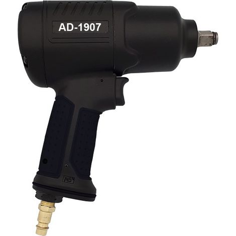 Adler Llave de impacto neumática 1/2" 1590Nm, herramienta profesional para ensamblaje y desmontaje, alto torque, estructura de material compuesto, diseño ergonómico, color metálico.
