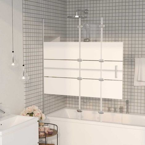 Cabine de douche pliable ESG Parois de douche - 120x140 cm Blanc BV799768 - BonneVie (1/5)