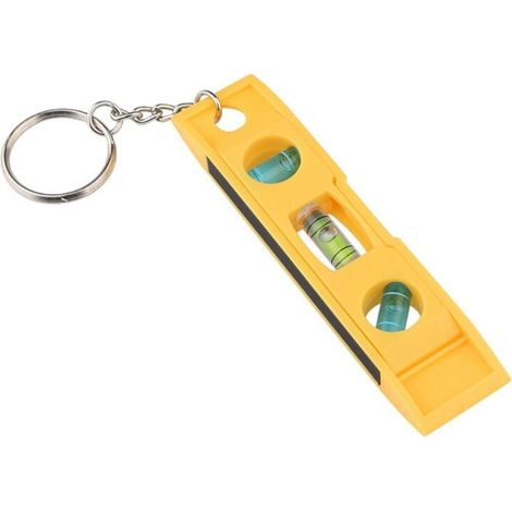 Niveau à bulle jaune avec porte-clés, outil de mesure du niveau de torpille magnétique, fil/niveau de mesure à 45 degrés, outils de conception et de mesure de mode pour voitures