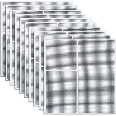 30 parches de reparación para mosquiteras, mosquiteras de tul, mosquiteras de lona, kit de reparación autoadhesivo para mosquiteras de ventana, parches de reparación de pared - Gris (1/5)