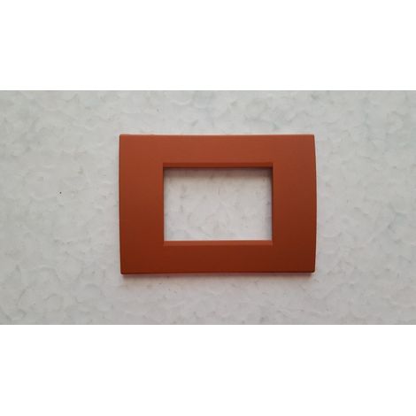 TrAdE Shop Traesio - Placca Placche Placchete Compatibili Living Light In Abs 3 4 7 Posti Colorate - COTTO -4 fori -