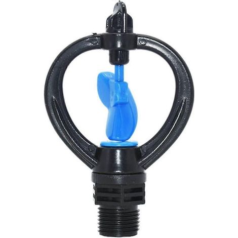 Outdoor Garden Greenhouse Watering 1/2 3/4 Inch External Thread Rotary Sprinkler Garden Greenhouse 360 Degree Automatic Rotating Sprinkler (1/4)
