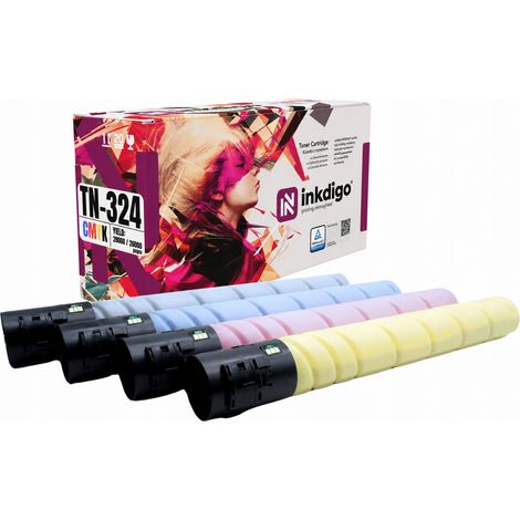 Inkdigo Toner TN324 kompatibel mit Konica Minolta Bizhub C258, C308, C368, TÜV-zertifiziert (1/5)