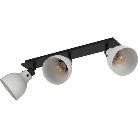 Rail spot au design industriel, rampe de 3 spots orientables (1/4)