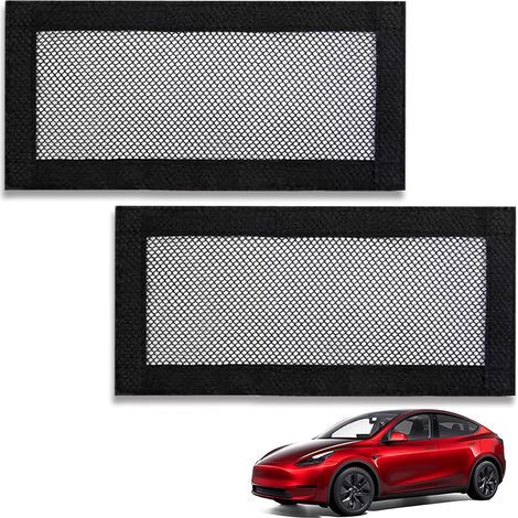 Set of 2 Rear Seat Air Vent Covers for Tesla Model 3 and Y with Mesh and Velcro (1/5)