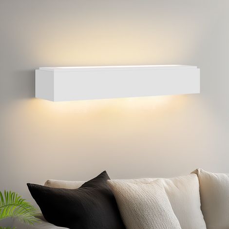 ZMH Applique Murale Intérieure Lampe Murale Couloir - Haut et Bas Design Moderne, G9, Lampe Couloir, Lampe Murale en Plâtre Blanc, Lampe Escalier 52CM - Pour Salon, Cuisine - Sans Ampoule (1/5)