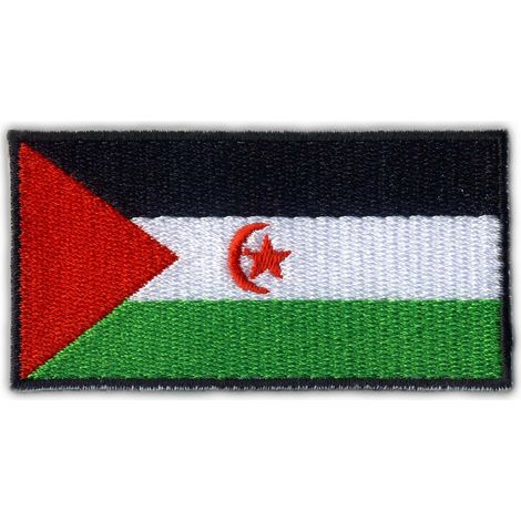 Aufnäher mit der Flagge der Westsahara – selbstklebende Rückseite – gestickter Aufnäher/Abzeichen/Emblem