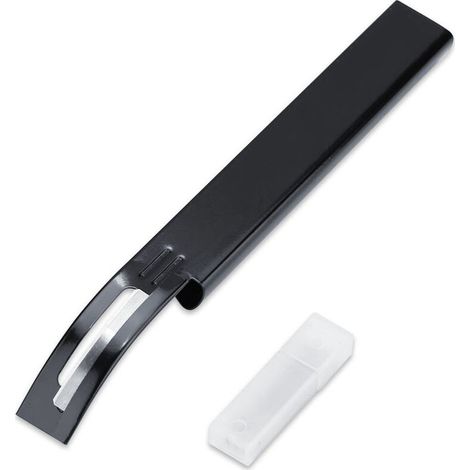 Couteau à effiler et à découper le cuir à faire soi-même avec lames, outil d'artisanat, rabotage, grattage, noir (1/5)