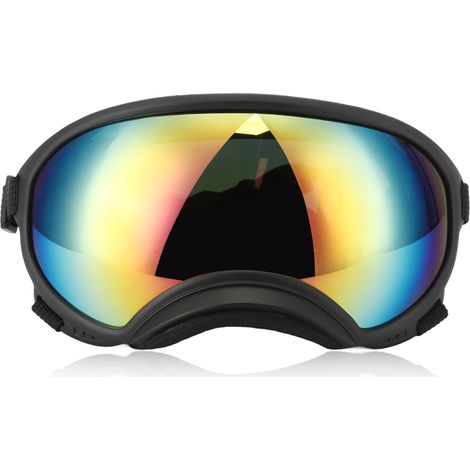 Lunettes de protection pour chien anti-UV, résistantes aux chocs et à l'élastique réglable, pour chiens de grande race. Lunettes de soleil rouges pour animaux de compagnie.