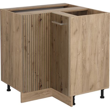 Meuble d'angle R-Line, Chêne Artisan, 75.6 cm sans plan de travail, Vicco (1/5)