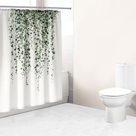 Rideau de Douche Anti Moisissure Rideaux Douche en Polyester Imperméable Rideau de Bain Lavable de Taille Rideau Salle de Bain 180 cm x 180 cm (1/5)
