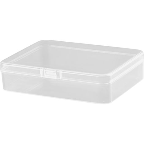 Boîte de rangement rectangulaire transparente avec couvercle, boîte en plastique transparent PP,1158528mm (1/5)